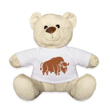 bison - Teddy Bear - white - Front