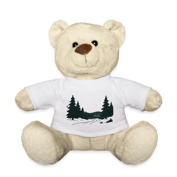 Nachtwaldpfad ins Weihnachten - Teddy - Weiß - Vorne
