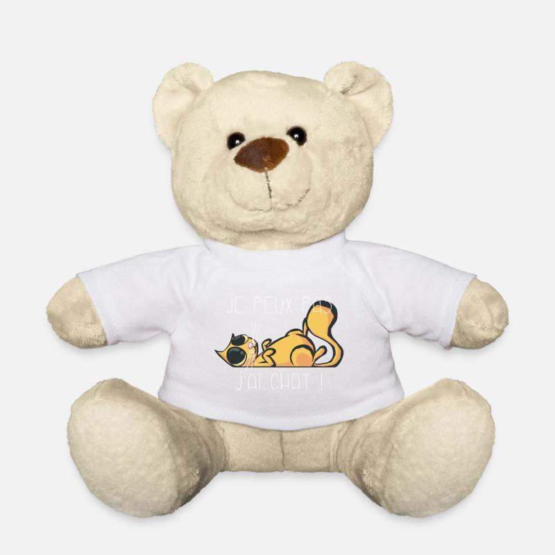 Je peux pas j'ai chat roux - Nounours - blanc