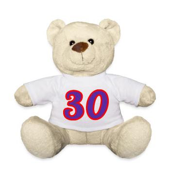 30. 30 YEARS. 30th ANNIVERSARY. 30 YEARS ANNIVERSARY. - Teddy Bear - white - Front
