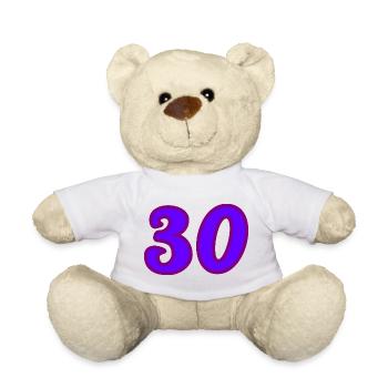 30. 30 YEARS. 30th ANNIVERSARY. 30 YEARS ANNIVERSARY. - Teddy Bear - white - Front