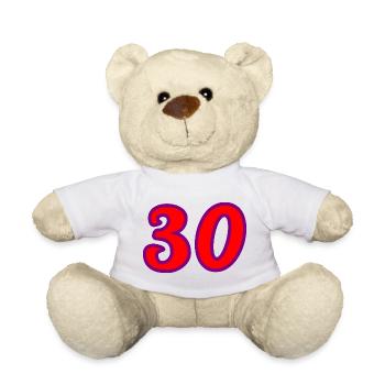 30. 30 YEARS. 30th ANNIVERSARY. 30 YEARS ANNIVERSARY. - Teddy Bear - white - Front