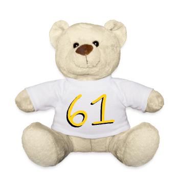 61 - Teddy Bear - white - Front