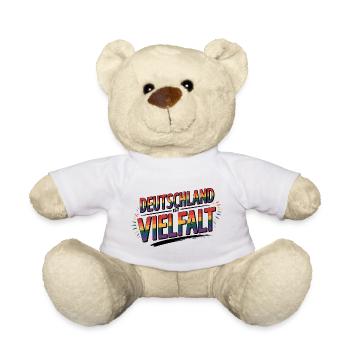 Deutschland ist Vielfalt - Cool Pride Logo - Teddy - Weiß - Vorne