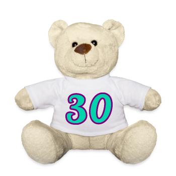30. 30 YEARS. 30th ANNIVERSARY. 30 YEARS ANNIVERSARY. - Teddy Bear - white - Front