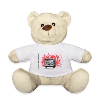 Retro TV Graffiti Chaos - Teddy - Weiß - Vorne
