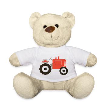 Vintage-Traktor - Teddy - Weiß - Vorne