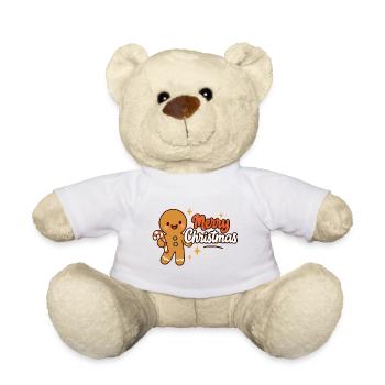 Ingwer-Weihnachts-Süße Zuckerstange - Teddy - Weiß - Vorne