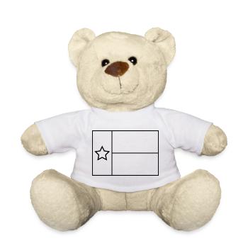 Texas flag outline - Teddy Bear - white - Front