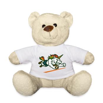 Einhorn-Fußball-Maskottchen-Design Power Runner - Teddy - Weiß - Vorne