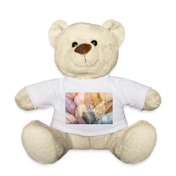 Clear Thoughts – Minimalistisches Glas Design - Teddy - Weiß - Vorne