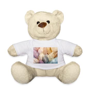 Design minimaliste transparent en verre - Nounours - blanc - Devant
