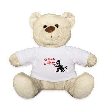 Spray monkey in graffiti style - Teddy Bear - white - Front