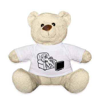Dog Dog Chill Mode Chips Food TV TV - Teddy Bear - white - Front