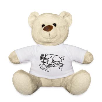 Skeleton Bobsleigh Winter Sports Sled - Teddy - Weiß - Vorne