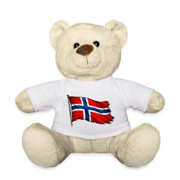 Norway Flag - Teddy Bear - white - Front