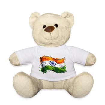 Drapeau indien - Nounours - blanc - Devant
