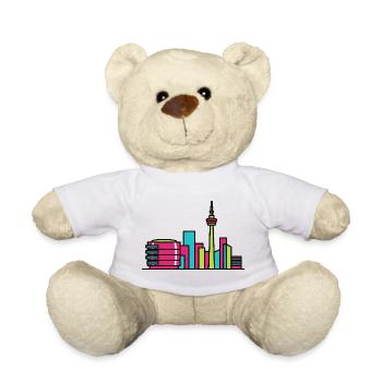 Birmingham City Skyline Library Moderne Linienkunst - Teddy - Weiß - Vorne