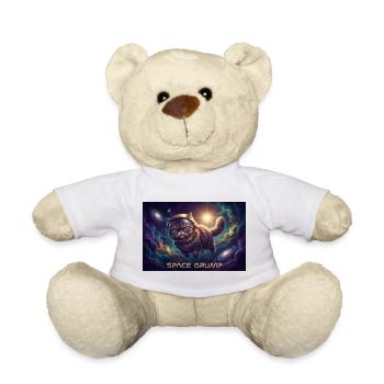 Space Grump Weltraum-Kater Neon - Teddy - Weiß - Vorne