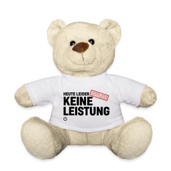 Unfortunately no performance today – offline saying - Teddy Bear - white - Front