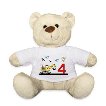 Excavatrice - Nounours - blanc - Devant