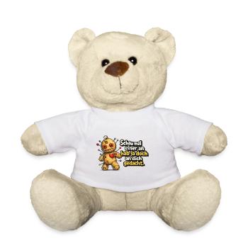 Voodoopuppe Nadeln und Herz - Teddy - Weiß - Vorne