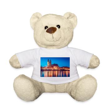 Mageburg in the evening - Teddy Bear - white - Front