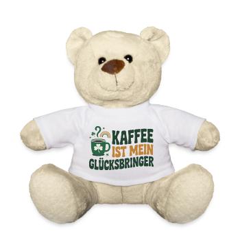 Kaffee ist mein Glücksbringer - Teddy - Weiß - Vorne