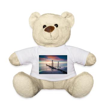 Sunrise on the Baltic Sea beach - Teddy Bear - white - Front