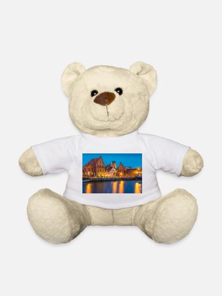 Wismar am Abend - Teddy - Weiß
