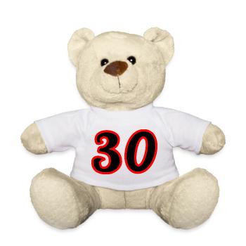 30. 30 YEARS. 30th ANNIVERSARY. 30 YEARS ANNIVERSARY. - Teddy Bear - white - Front