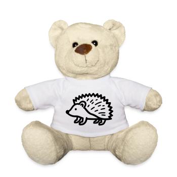 hedgehog - Teddy Bear - white - Front