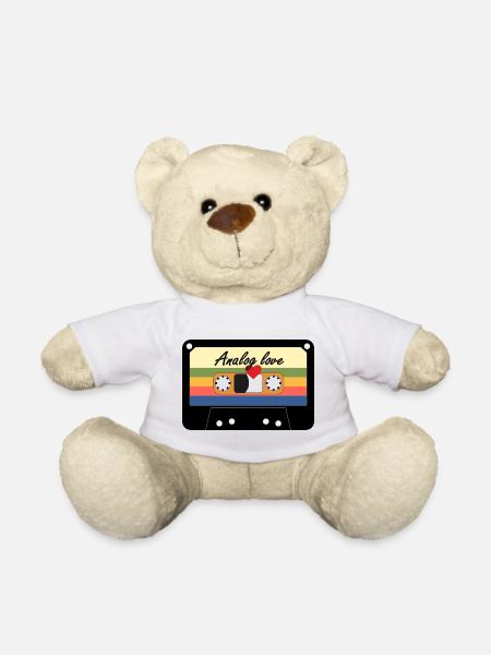 Analog Love Retro Cassette - Teddy Bear - white