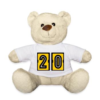 20. 20th ANNIVERSARY. 20 YEARS ANNIVERSARY. 20 YEARS. - Teddy Bear - white - Front