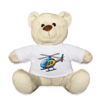 Helikopter Cartoon - Teddy - Weiß - Vorne