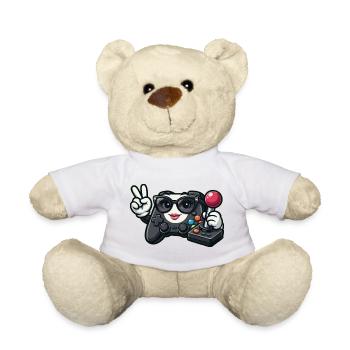Kawaii-Spielcontroller-Friedenszeichen - Teddy - Weiß - Vorne