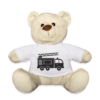 Fire truck - Teddy Bear - white - Front