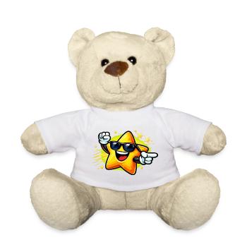 Sunny Star with Sunglasses - Teddy Bear - white - Front