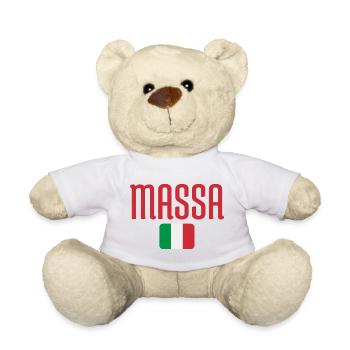Massa Italy Flag  - Teddy Bear - white - Front