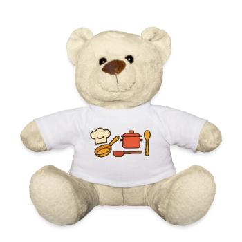 Koch mit Leidenschaft – Küche Liebe Genuss - Teddy - Weiß - Vorne