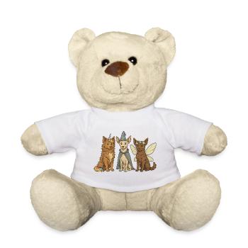 Mystic Paws – Fantasy Dogs - Australian Kelpie - Teddy Bear - white - Front