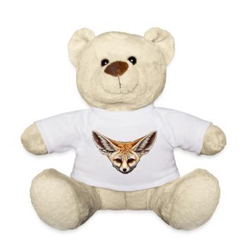 Fennek gesicht füchse Illustration Detailreich - Teddy - Weiß - Vorne