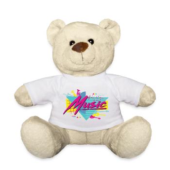 Musique néon Ambiance rétro - Nounours - blanc - Devant