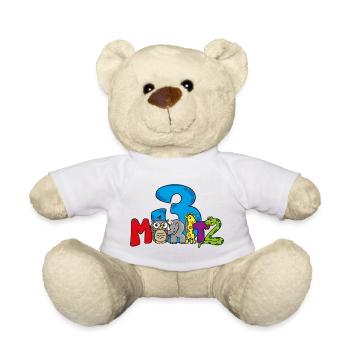 Moritz 3. Geburtstag - Teddy - Weiß - Vorne