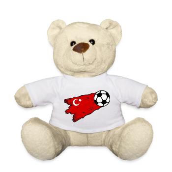 Turkish Flag Football Graphic - Teddy Bear - white - Front