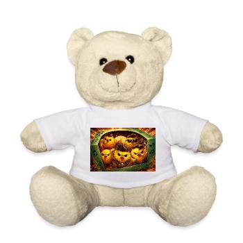 Rockende Küken Band im Koffer - Teddy - Weiß - Vorne