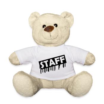 Staff - Teddy Bear - white - Front