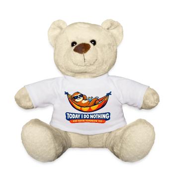 Fauler Tag in der Hängematte - Teddy - Weiß - Vorne
