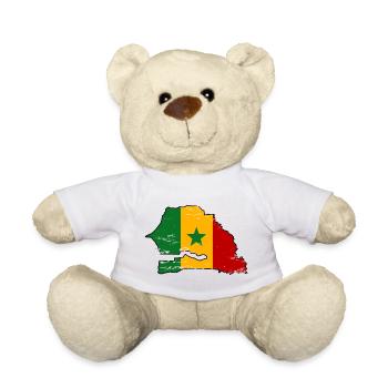 Senegal Flagge Landkarte - Teddy - Weiß - Vorne