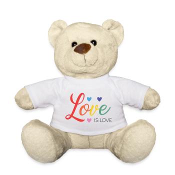 LGBT-Pride-Monat – Liebe ist Liebe - Teddy - Weiß - Vorne